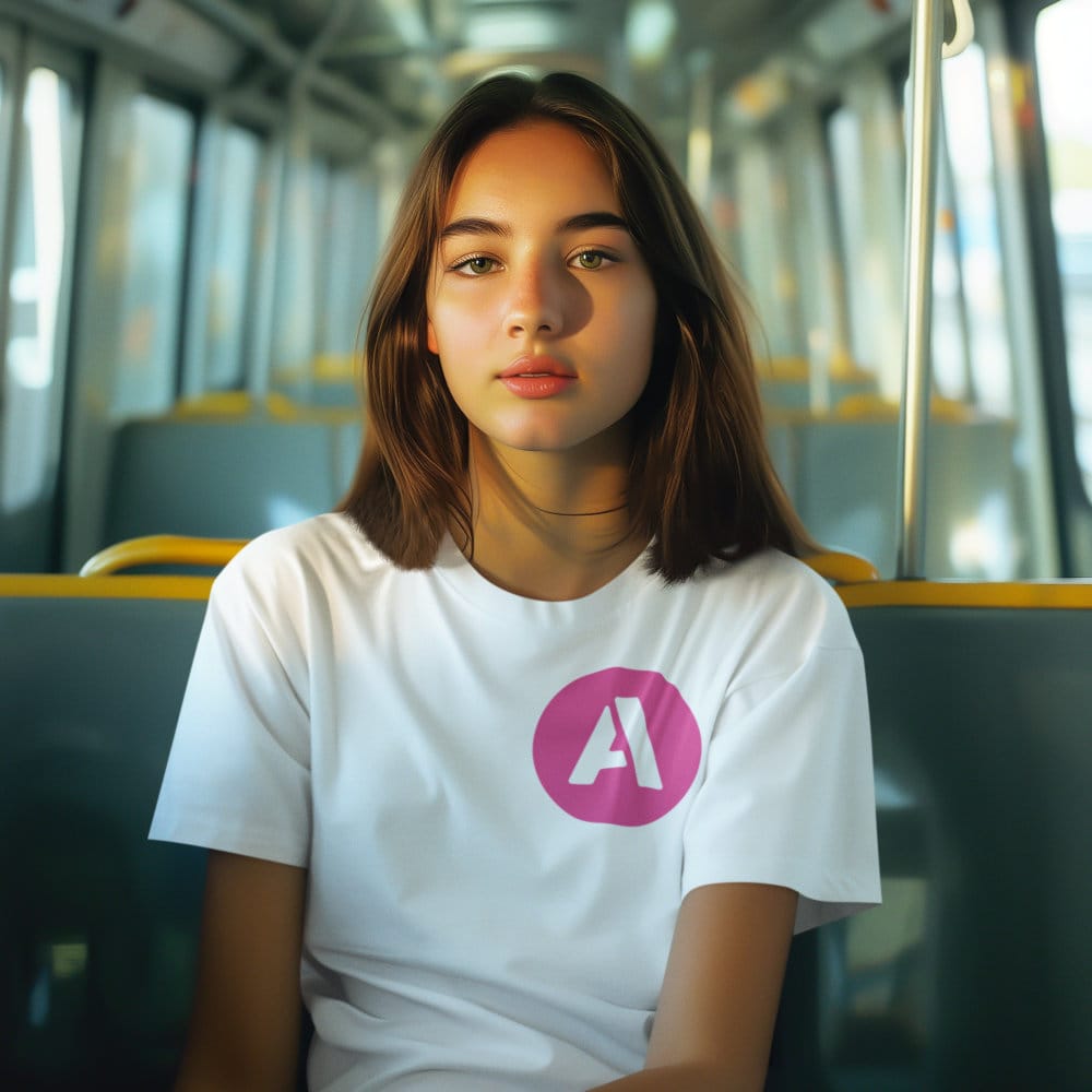 AIFS Shirt - Off White - Logo Pink
